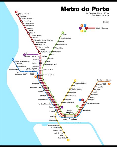 metro do porto mapa